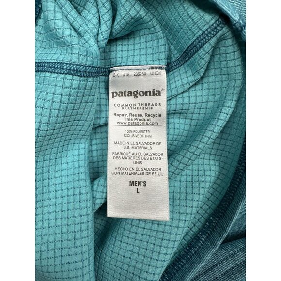 Patagonia Capilene Midweight 1/4 Zip Baselayer Men’s Large Blue Polartec - Picture 8 of 11